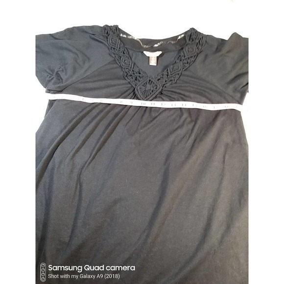 WHITE Stag Black Knotted Detail Top Large - Picture 4 of 7